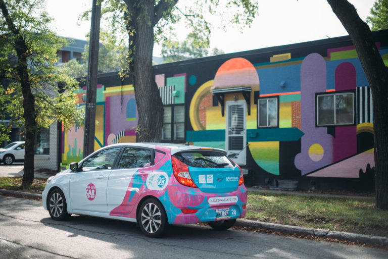 peg city car coop car by Wall to Wall Mural