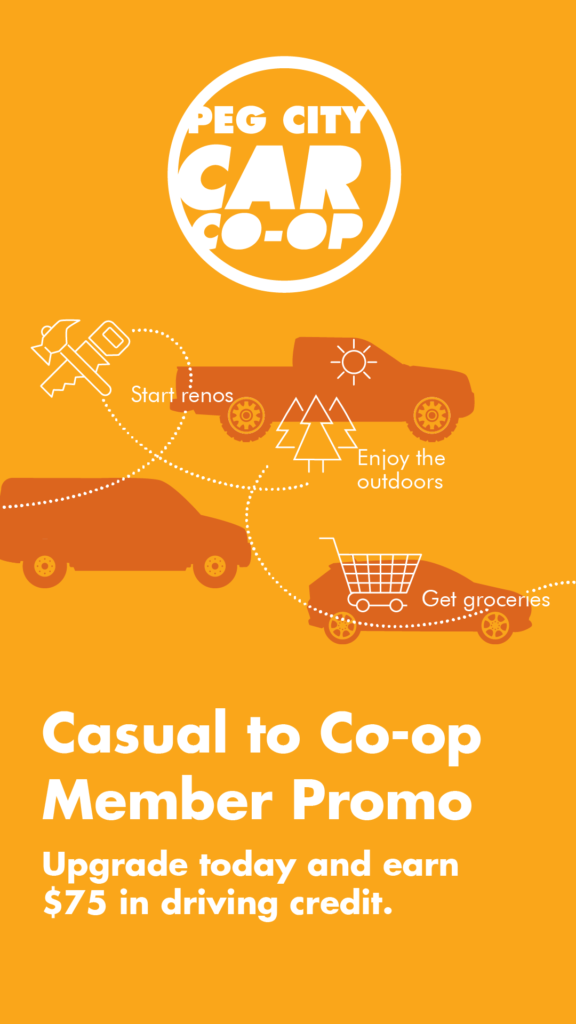 Casual to co-op member promotion, earn $75 in driving credit when you upgrade.