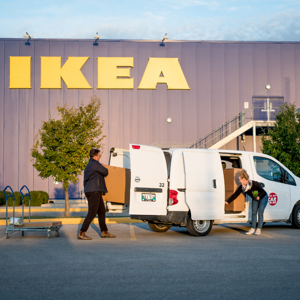 Loading Peg City Car Co-op Van at IKEA
