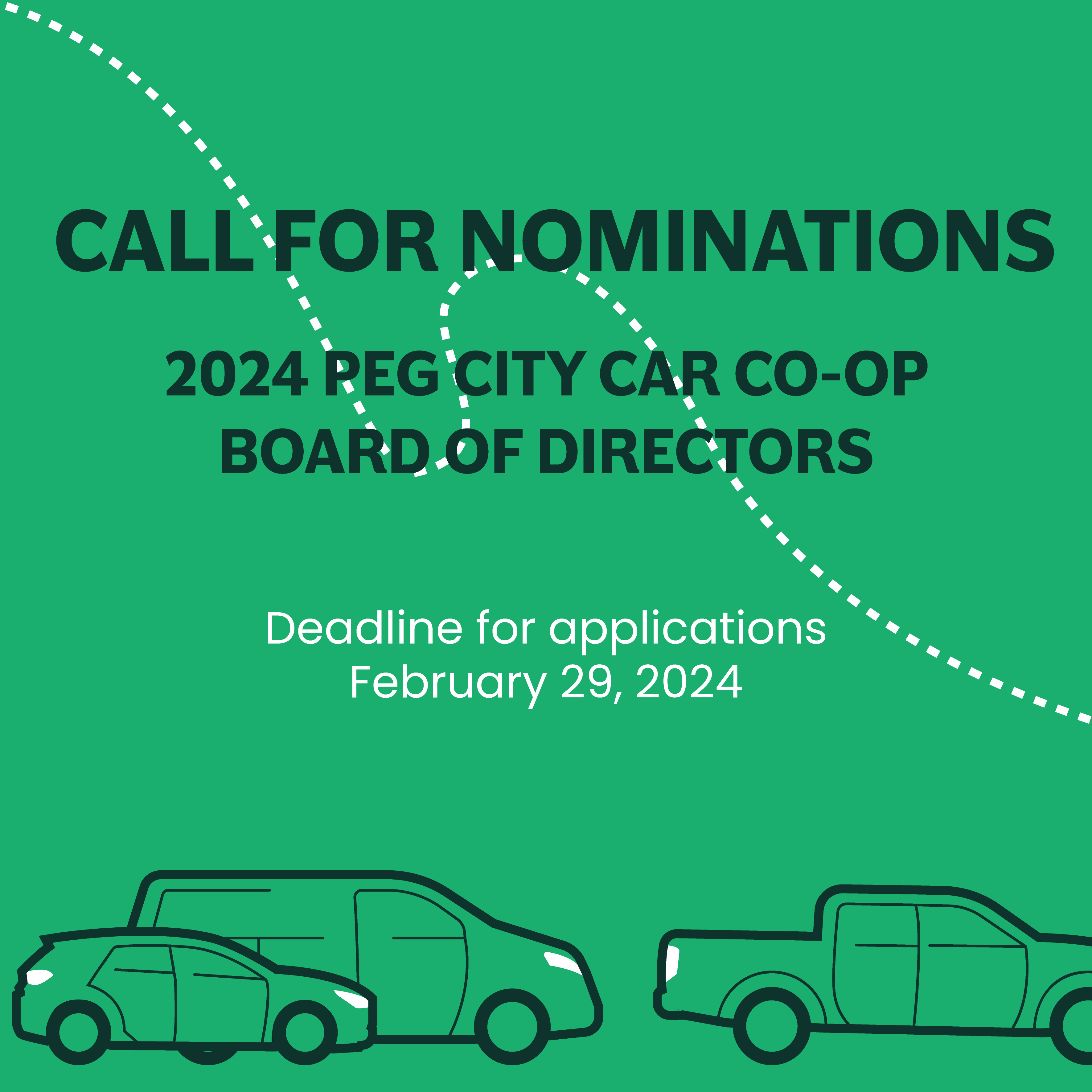 Text and graphic inviting you to join our board in 2024. The deadline for applications February 29, 2024.